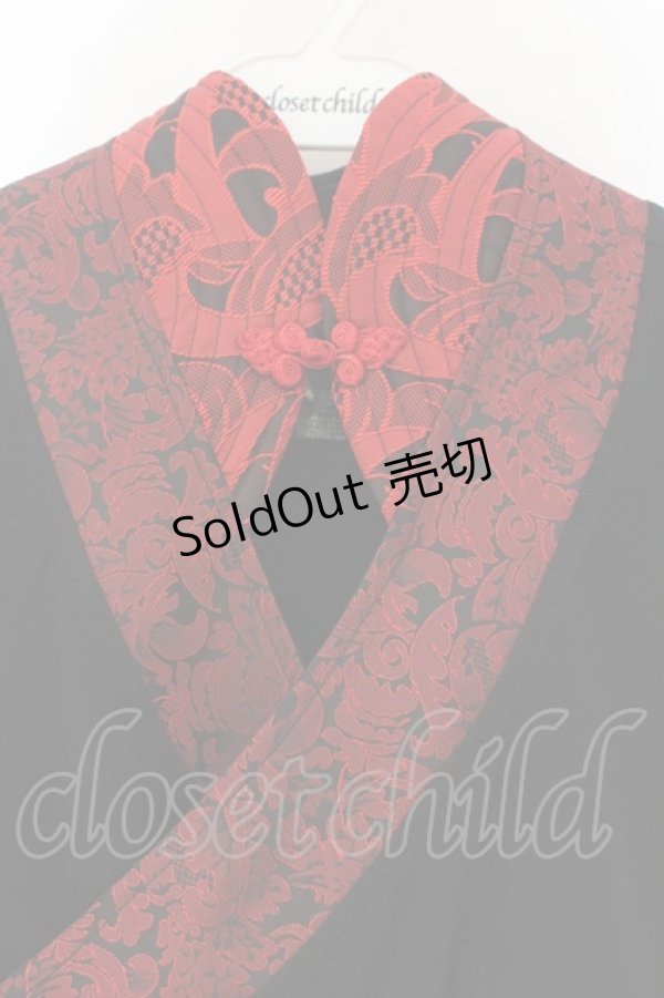 画像2: Qutie Frash / 着物カシュクールインナー  ブラック O-26-01-24-019-QU-TO-OW-OS (2)