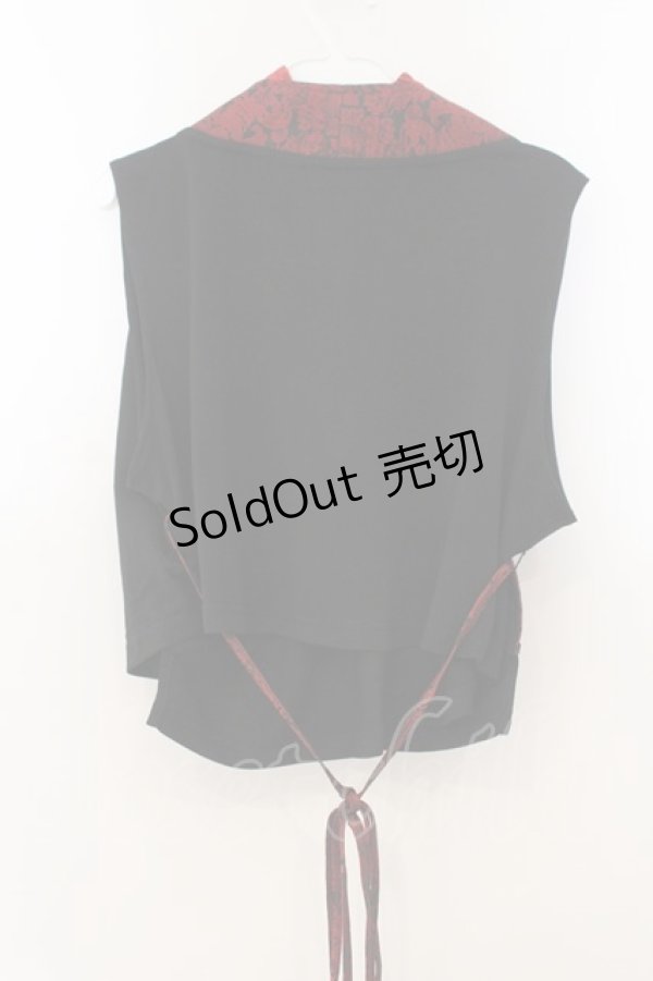 画像4: Qutie Frash / 着物カシュクールインナー  ブラック O-26-01-24-019-QU-TO-OW-OS (4)