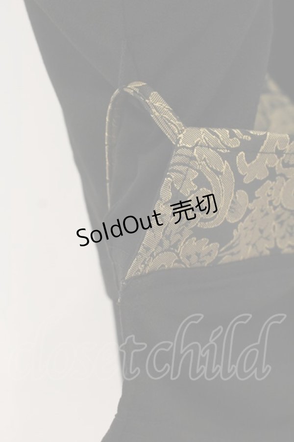 画像3: Qutie Frash / 着物カシュクールインナー  ブラック×ゴールド O-26-01-24-020-QU-TO-OW-OS (3)