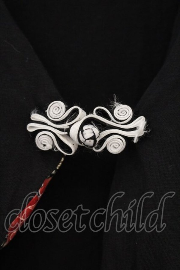 画像2: gouk / 和柄切り替えオフショルカットカーディガン  ブラック O-26-01-24-003-GO-TO-IG-OS (2)