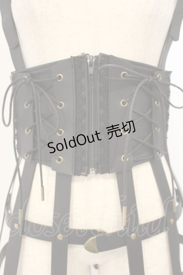 画像2: ATELIER PIERROT / Baroque Cage Corset Harness コルセットハーネス  ブラック O-26-01-26-023-EL-TO-YM-OS (2)