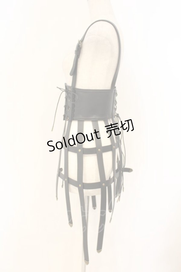 画像3: ATELIER PIERROT / Baroque Cage Corset Harness コルセットハーネス  ブラック O-26-01-26-023-EL-TO-YM-OS (3)