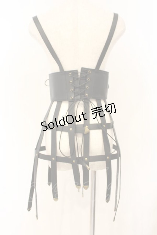 画像4: ATELIER PIERROT / Baroque Cage Corset Harness コルセットハーネス  ブラック O-26-01-26-023-EL-TO-YM-OS (4)