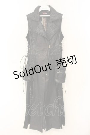 画像: Qutie Frash / ライダースロングベスト F ブラック O-26-01-26-026-QU-TO-OW-OS