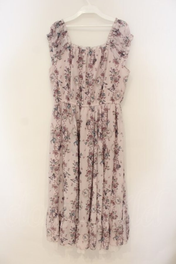 画像3: axes femme / パピヨンローズ柄編上ワンピース F ピンク O-26-01-26-033-AX-OP-OW-OS (3)