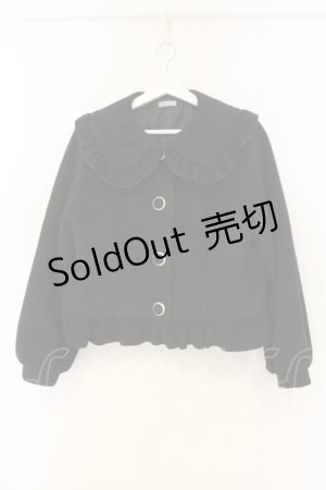 画像: axes femme kawaii / バックフリルショートコート M クロ O-26-01-26-037-AX-CO-OW-OS