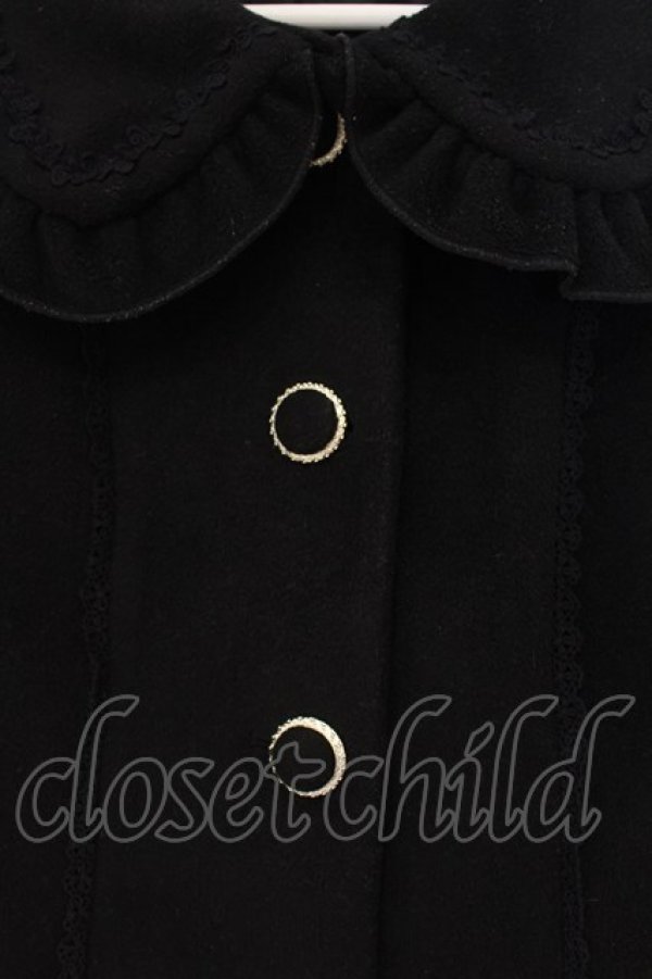 画像2: axes femme kawaii / バックフリルショートコート M クロ O-26-01-26-037-AX-CO-OW-OS (2)