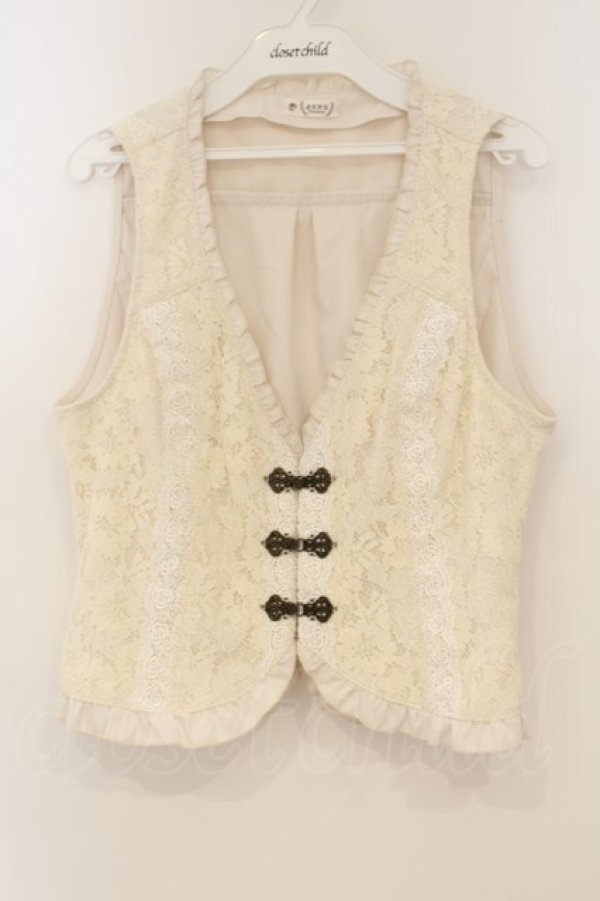 画像1: axes femme / ビットデザインレースベスト M キナリ O-26-01-26-042-AX-TO-OW-OS (1)