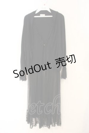 画像: axes femme / 袖刺繍レースボレロ+ジレ M クロ O-26-01-26-046-AX-TO-OW-ZT0127G