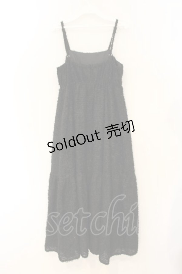 画像2: axes femme / リボン付ジャガードワンピース F クロ O-26-01-26-050-AX-OP-OW-OS (2)