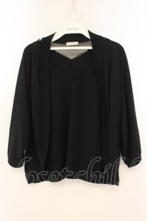 画像: axes femme / ロングジレセットカーデ【ジレ欠品】 M クロ O-26-01-26-057-AX-TO-OW-ZT0130R