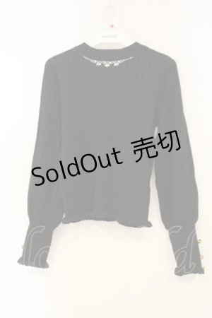 画像: axes femme / ラメニットトップス M クロ O-26-01-26-058-AX-TO-OW-OS