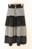 画像1: majoretty / ギンガムティアードスカート M クロ×シロ O-26-01-26-060-LO-SK-IG-OS (1)