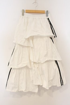 画像: Whinny / ニートドレッシングスカート  シロ×クロ O-26-01-26-067-PU-SK-IG-OS