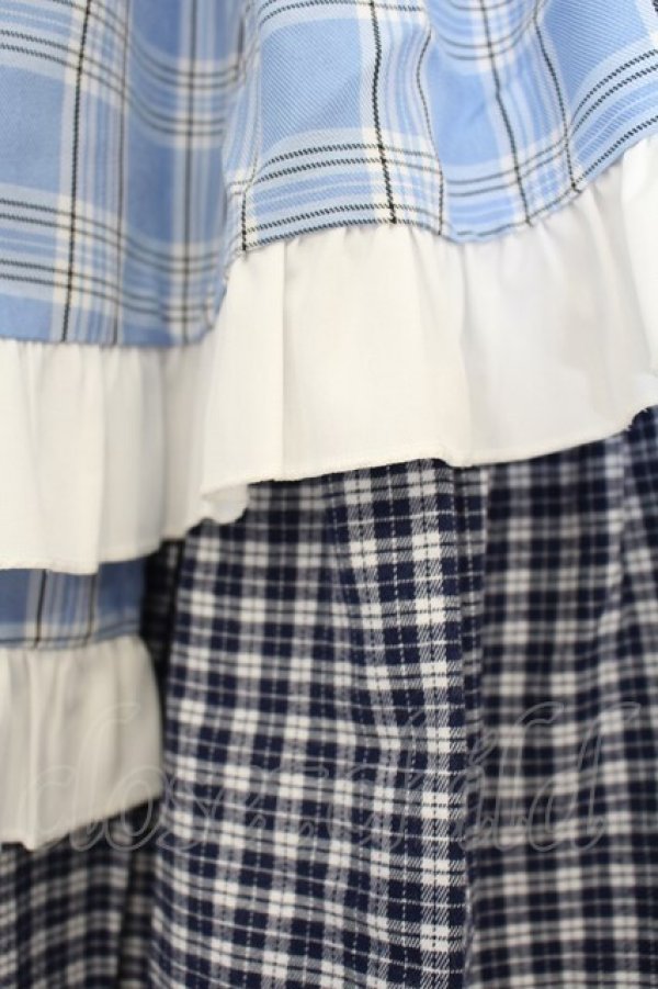 画像2: Whinny / ごきげんドレッシングスカート  ブルー×サックス O-26-01-26-068-PU-SK-IG-OS (2)