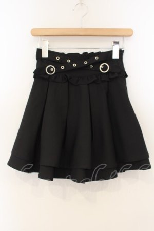 画像: Pal elfy / ハイウエストタックフレアスカパン  クロ O-26-01-26-070-0-PA-IG-OS