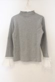 画像3: axes femme / チュールレース袖カットプルオーバー M グレー O-26-01-26-077-AX-TO-IG-OS (3)