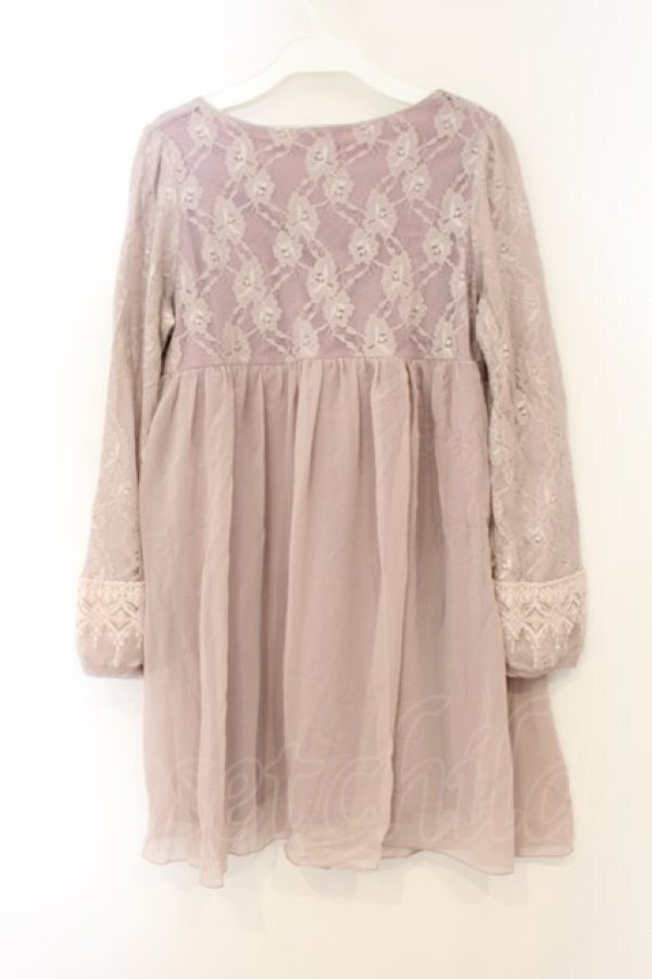 画像2: axes femme / レース重ねカットチュニック M パープル O-26-01-26-078-AX-TO-IG-OS (2)