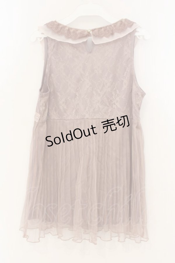 画像2: axes femme / チュールフリルアウタータンク M ピンク O-26-01-26-080-AX-TO-IG-OS (2)