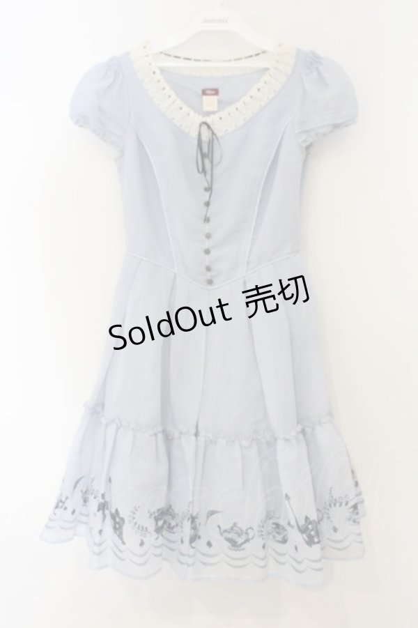 画像1: Secret Honey / ティータイムワンピース（Alice in Wonderland ver.） 2 サックス O-26-01-26-082-CA-OP-OW-OS (1)
