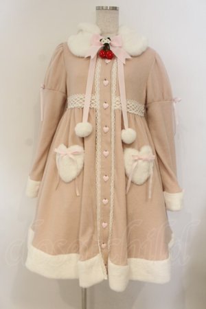 画像: BABY,THE STARS SHINE BRIGHT / ゆらゆらいちごのうさみみコートワンピース  ピンク O-26-01-26-017-BA-CO-OW-OS