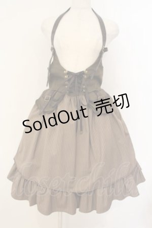 画像: Amavel / 飛行船のAviatorホルターベルトフィッシュテールジャンパースカート F カーキグリーン O-26-01-26-020-CA-OP-OW-OS