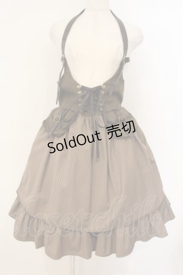 画像1: Amavel / 飛行船のAviatorホルターベルトフィッシュテールジャンパースカート F カーキグリーン O-26-01-26-020-CA-OP-OW-OS (1)