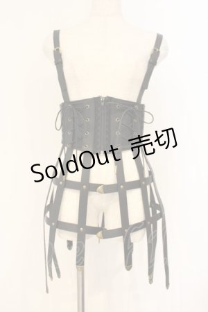 画像: ATELIER PIERROT / Baroque Cage Corset Harness コルセットハーネス  ブラック O-26-01-26-023-EL-TO-YM-OS