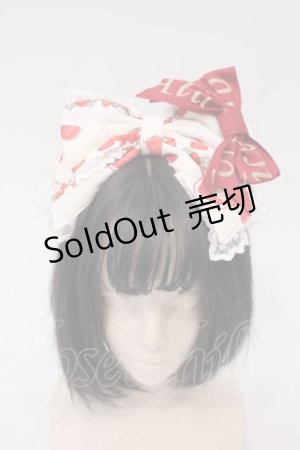 画像: To Alice / trawberryRabbitプリントリボンカチューシャ  オフシロ O-26-01-27-001-LO-AC-IG-OS