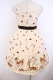 画像4: Emily Temple cute / バンビプリントリボンベルトノースリーブワンピース  アイボリー O-26-01-27-041-ET-OP-OW-OS (4)