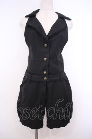 画像: ALICE and the PIRATES / チェルシーショートサロペット  クロ O-26-01-27-043-PA-OP-OW-OS