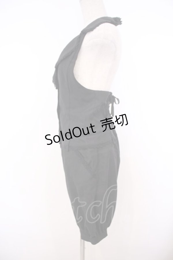 画像3: ALICE and the PIRATES / チェルシーショートサロペット  クロ O-26-01-27-043-PA-OP-OW-OS (3)