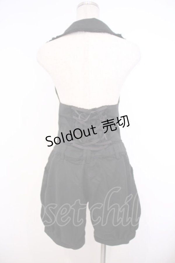 画像4: ALICE and the PIRATES / チェルシーショートサロペット  クロ O-26-01-27-043-PA-OP-OW-OS (4)