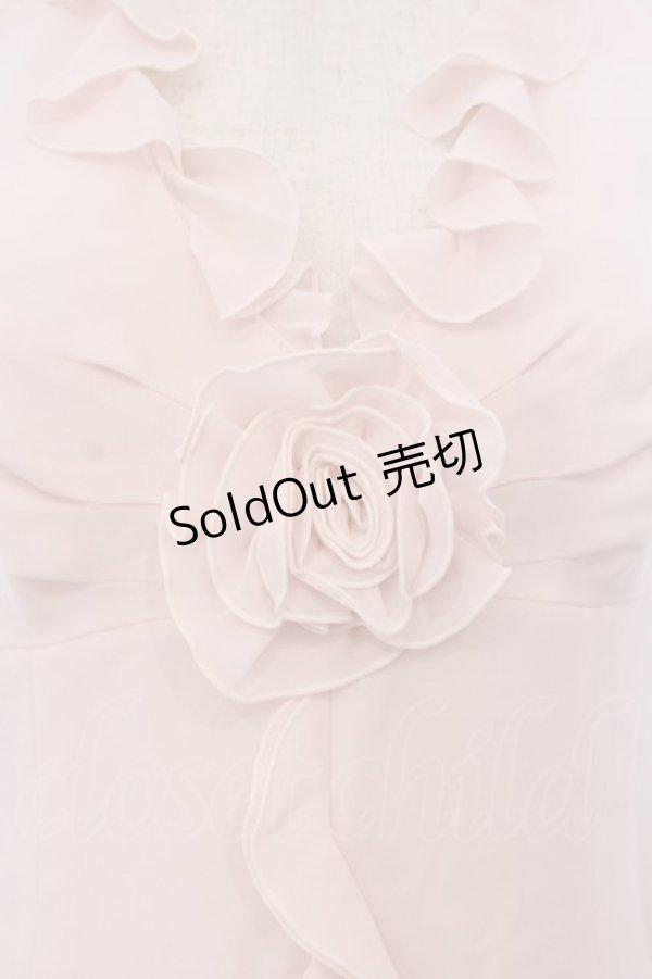 画像2: JESUS DIAMANTE / 薔薇ホルターワンピース 42 ピンク O-26-01-27-044-JE-OP-OW-OS (2)