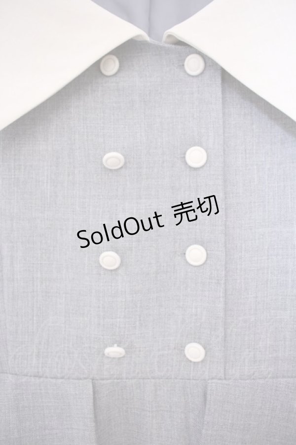 画像2: an another angelus / ビッグカラークレリックワンピース  グレー O-26-01-27-047-CA-OP-IG-OS (2)