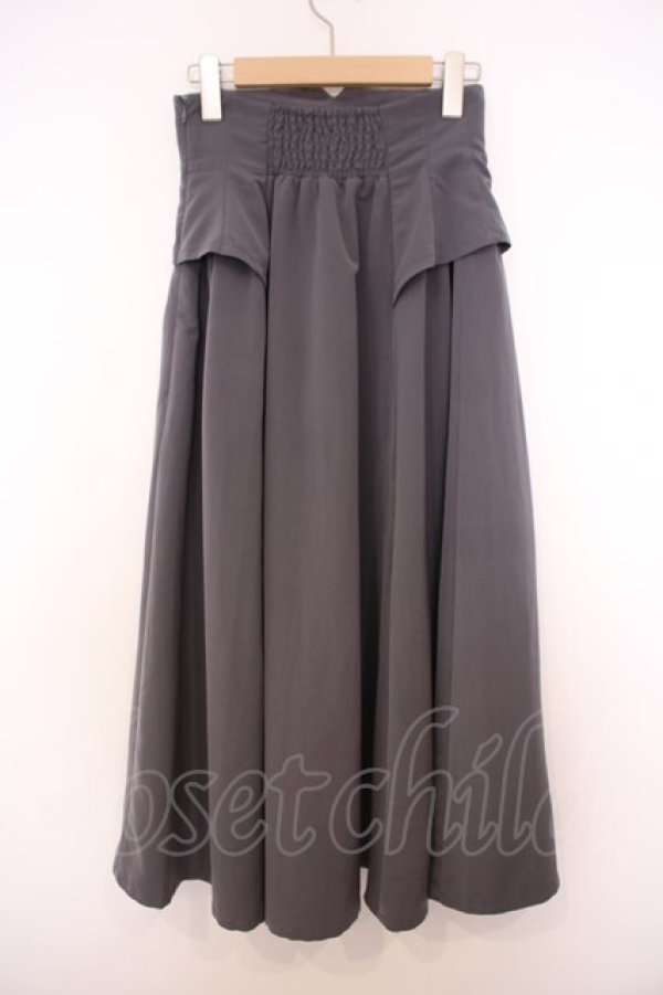画像2: an another angelus / コルセット風サイドタックスカート  グレー O-26-01-27-048-CA-SK-IG-OS (2)