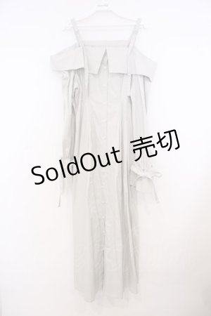 画像: dazzlin / ウエストタックオフショルシャツワンピース M グレー O-26-01-27-006-LO-OP-OW-OS