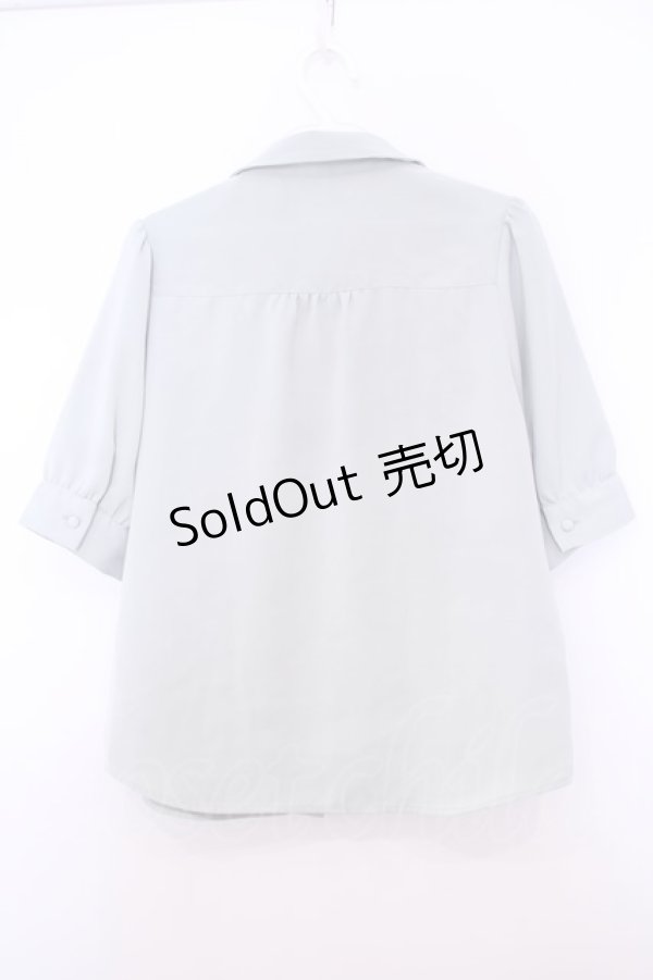 画像3: Fi.n.t / リボンタイ付きロゴ刺繍衿ブラウス  ライトグリーン O-26-01-27-052-CA-BL-IG-OS (3)