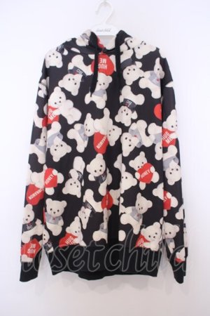 画像: Honey Cinnamon / くま総柄パーカー F クロ O-26-01-27-054-LO-TO-OW-OS