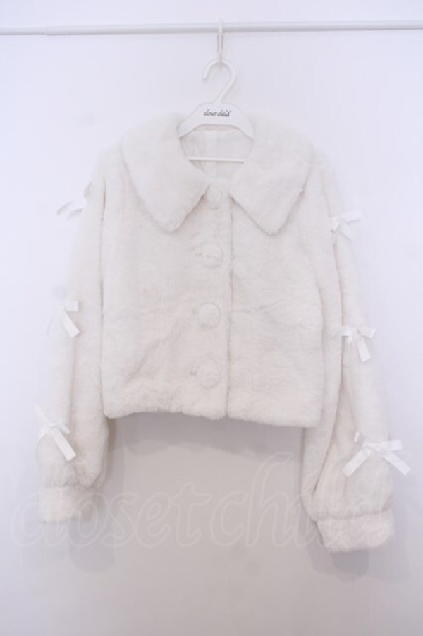 画像1: Honey Cinnamon / 2023 HAPPY BAGファーショートコート F シロ O-26-01-27-056-LO-CO-OW-OS (1)