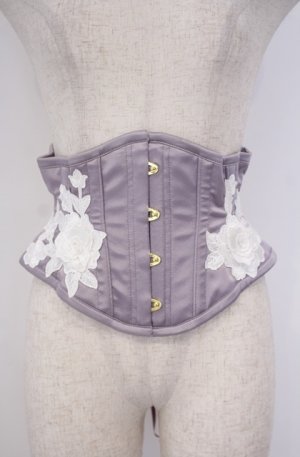 画像: abilletage / ローズモチーフミニコルセット 4 ラベンダー O-26-01-27-1004-GO-TO-IG-OS