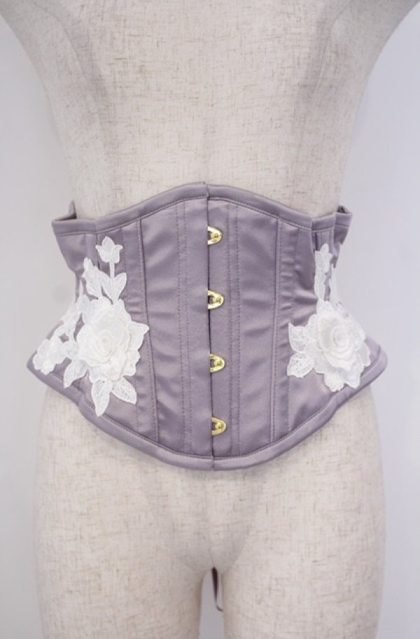 画像1: abilletage / ローズモチーフミニコルセット 4 ラベンダー O-26-01-27-1004-GO-TO-IG-OS (1)