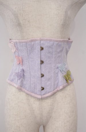 画像: abilletage / バタフライモチーフミニショートコルセット 3 ラベンダー O-26-01-27-1005-GO-TO-OW-OS
