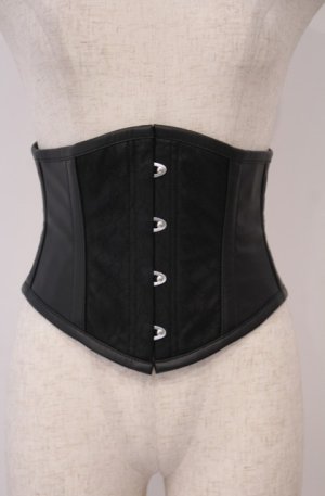 画像: abilletage / Noir フェイクレザーミニコルセット 4(フルクローズ 56~58cm) ブラック O-26-01-27-1007-GO-TO-OW-OS