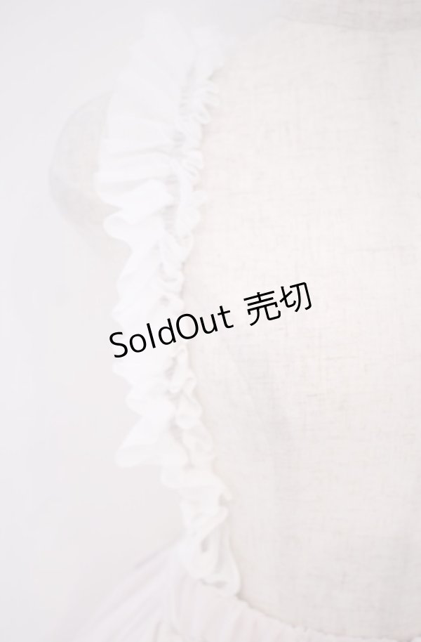 画像3: abilletage / チュールフリルストラップスカート  ホワイトピンク×パープルリボン O-26-01-27-1010-GO-SK-OW-OS (3)