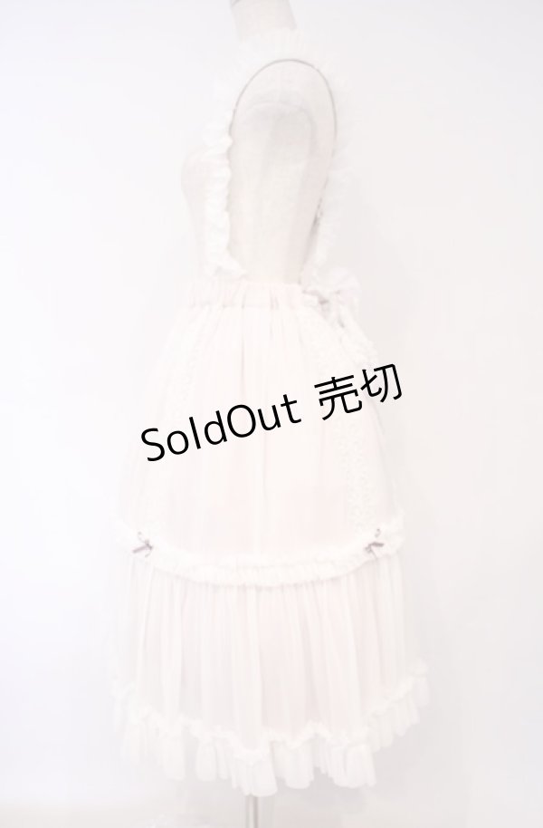 画像4: abilletage / チュールフリルストラップスカート  ホワイトピンク×パープルリボン O-26-01-27-1010-GO-SK-OW-OS (4)