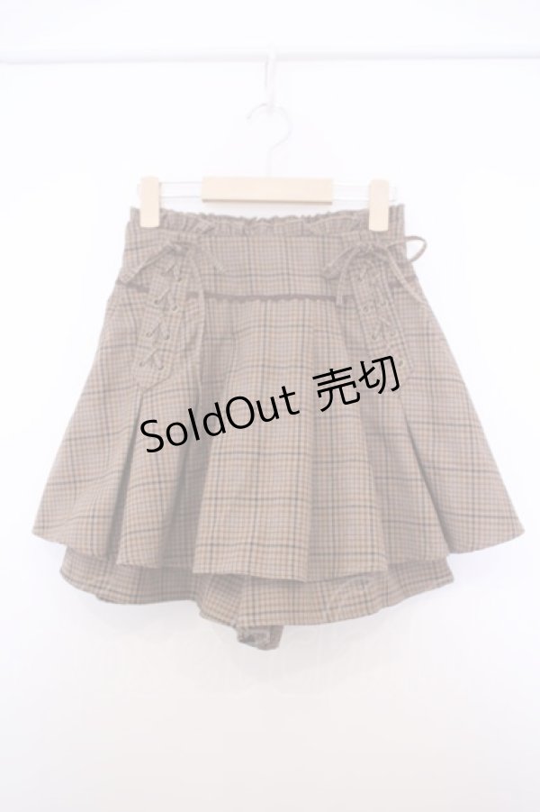 画像1: axes femme / ダブルレースアップスカパン M ブラウン O-26-01-27-057-AX-PA-OW-OS (1)