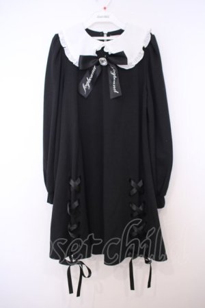 画像: Ank Rouge / ビジューリボンカットワンピース M クロ O-26-01-27-058-CA-OP-OW-OS