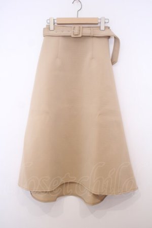 画像: EATME / ベルテッドイレヘムフレアスカート F ベージュ O-26-01-27-059-LO-SK-OW-OS