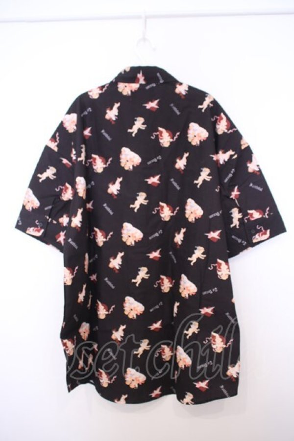 画像3: Jamie エーエヌケー / エンジェルプリントBIGシャツ M クロ O-26-01-27-060-LO-BL-OW-OS (3)